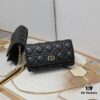 693092bb6e68136f4d9a9d49 New Dior Caro Chain Bag in White Soft Calfskin with Box