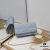 New Dior Caro Chain Bag in White Soft Calfskin with Box