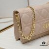 693092cd6e68136f4d9a9d66 New Dior Caro Chain Bag in White Soft Calfskin with Box