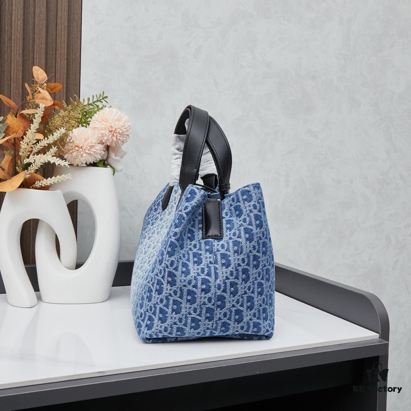 Dior Toujours Medium Bag in Black Calfskin with Cannage Stitching