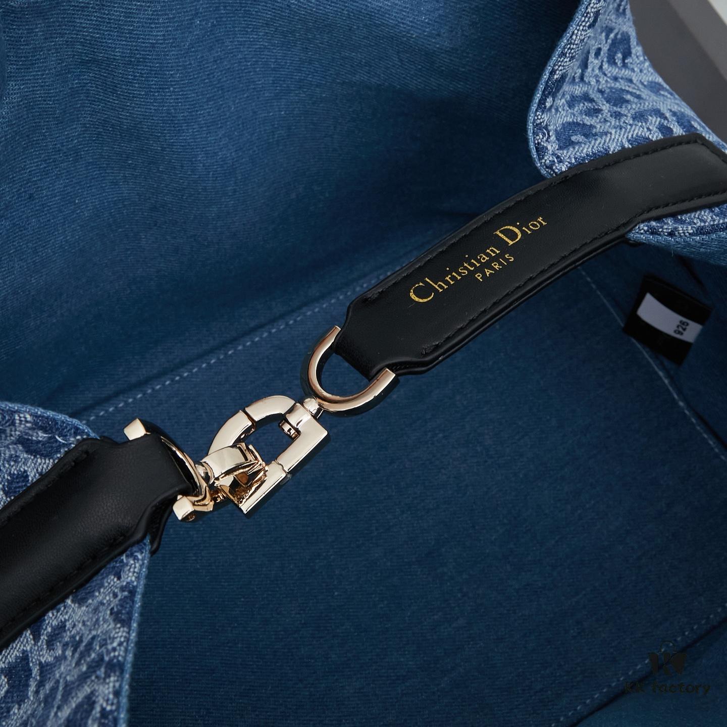 Dior Toujours Medium Bag in Black Calfskin with Cannage Stitching