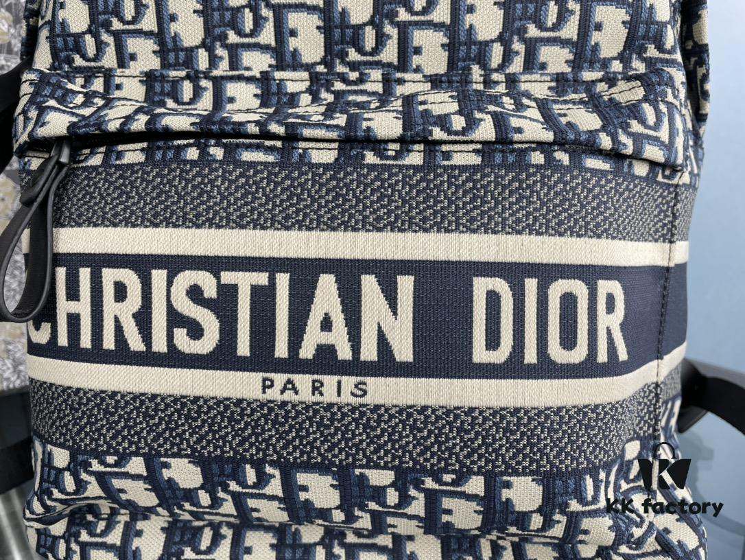 693092ff6e68136f4d9a9dad Embroidered Large Upgrade Backpack Dior 2020 Pre-Spring New Arrival 💥 Oblique Canvas and Black Grained-Touch Calfskin Backpack, Dior Signature Detail, Quilted Tech Mesh Back Panel and 3D 'CD' Logo 🌟 Black Calfskin Trim, Black Quilted Nylon Adjustable Strap ♻️ Dual Function: Shoulder Carry and Handheld