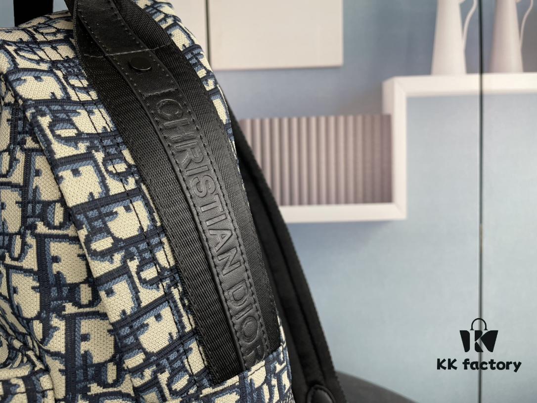 693093006e68136f4d9a9dae Embroidered Large Upgrade Backpack Dior 2020 Pre-Spring New Arrival 💥 Oblique Canvas and Black Grained-Touch Calfskin Backpack, Dior Signature Detail, Quilted Tech Mesh Back Panel and 3D 'CD' Logo 🌟 Black Calfskin Trim, Black Quilted Nylon Adjustable Strap ♻️ Dual Function: Shoulder Carry and Handheld