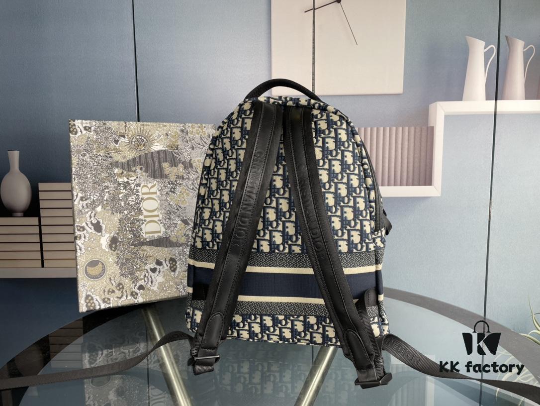 693093026e68136f4d9a9daf Embroidered Large Upgrade Backpack Dior 2020 Pre-Spring New Arrival 💥 Oblique Canvas and Black Grained-Touch Calfskin Backpack, Dior Signature Detail, Quilted Tech Mesh Back Panel and 3D 'CD' Logo 🌟 Black Calfskin Trim, Black Quilted Nylon Adjustable Strap ♻️ Dual Function: Shoulder Carry and Handheld