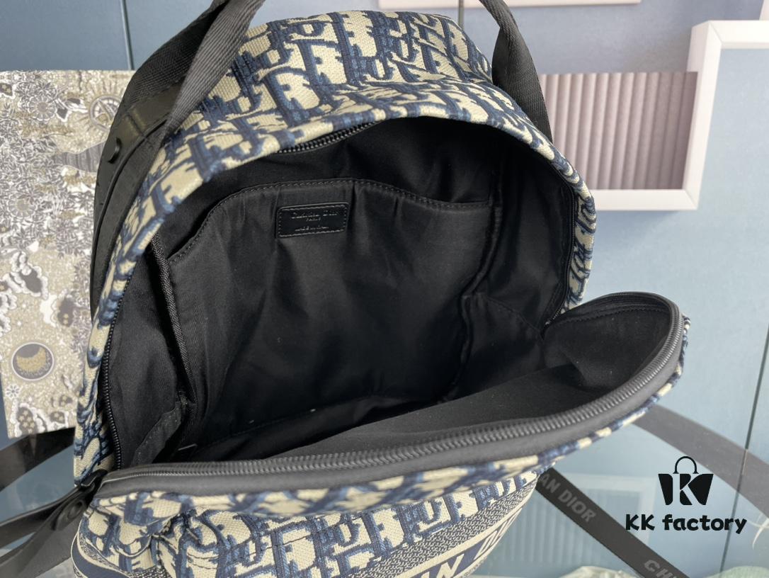 693093036e68136f4d9a9db1 Embroidered Large Upgrade Backpack Dior 2020 Pre-Spring New Arrival 💥 Oblique Canvas and Black Grained-Touch Calfskin Backpack, Dior Signature Detail, Quilted Tech Mesh Back Panel and 3D 'CD' Logo 🌟 Black Calfskin Trim, Black Quilted Nylon Adjustable Strap ♻️ Dual Function: Shoulder Carry and Handheld