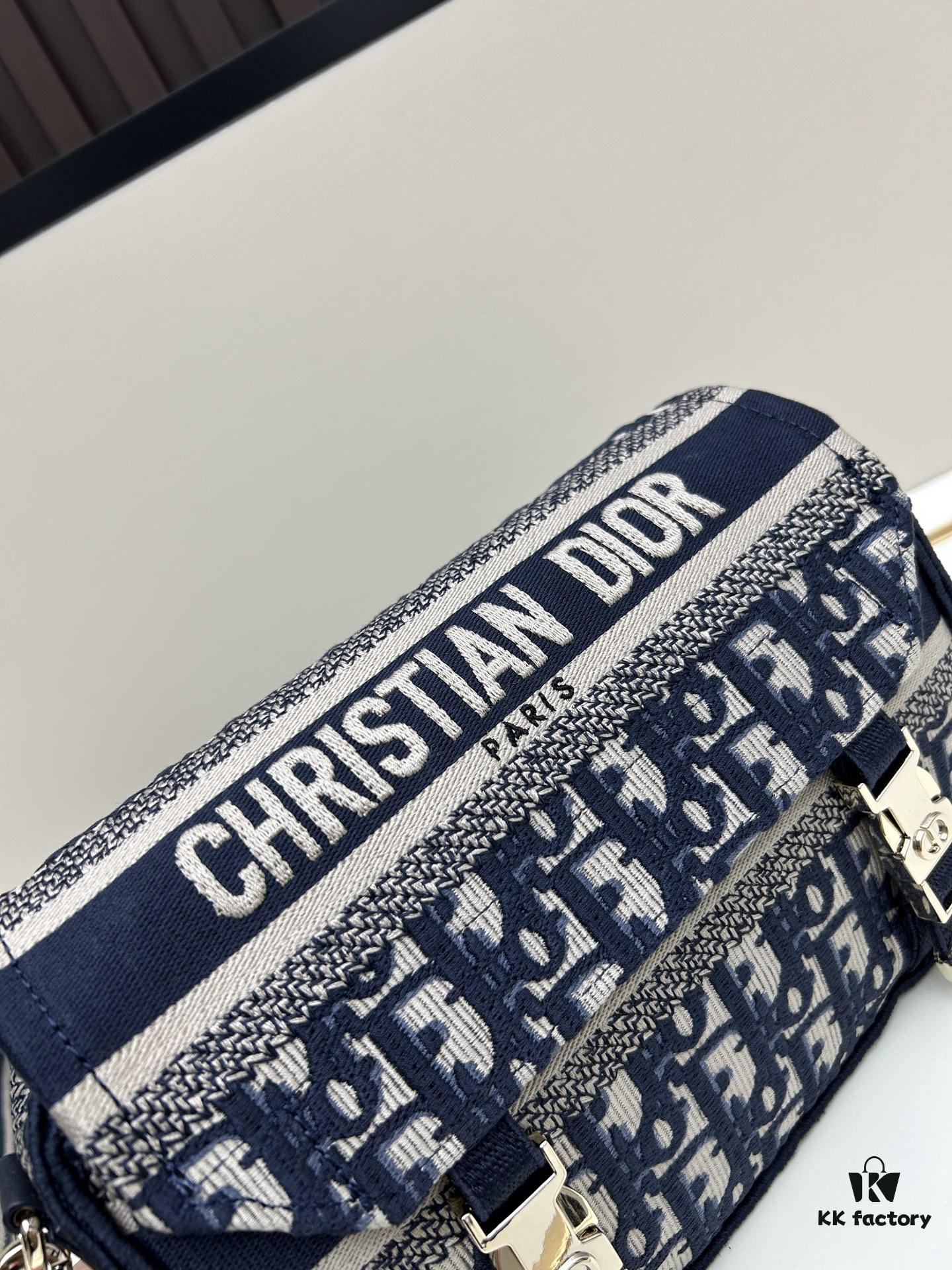 693093146e68136f4d9a9dc9 Small DIOR New Messenger Bag with Box 🆕❤️ - Blue Oblique Print, CD Buckle, Adjustable Shoulder Strap