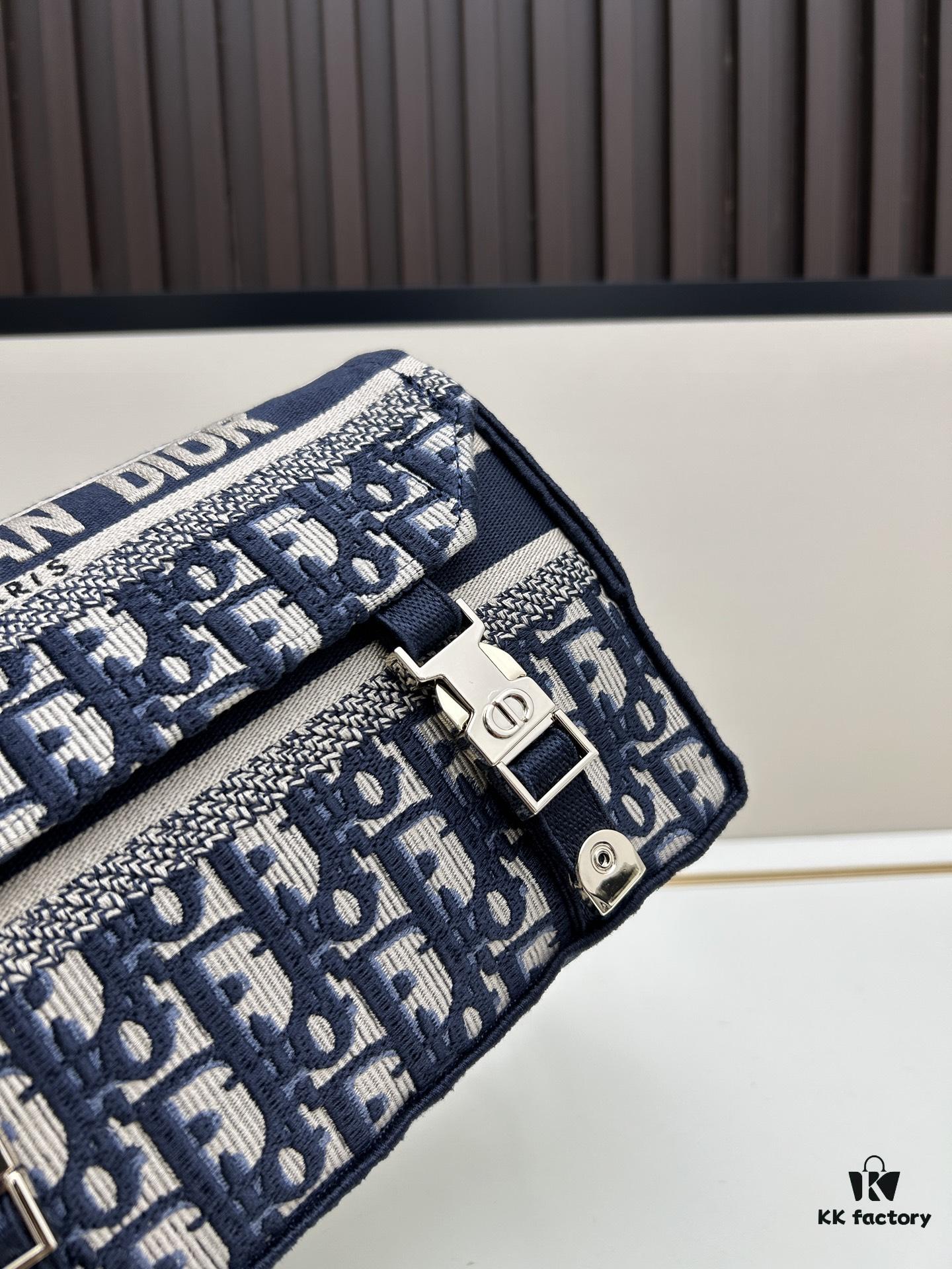 693093146e68136f4d9a9dca Small DIOR New Messenger Bag with Box 🆕❤️ - Blue Oblique Print, CD Buckle, Adjustable Shoulder Strap