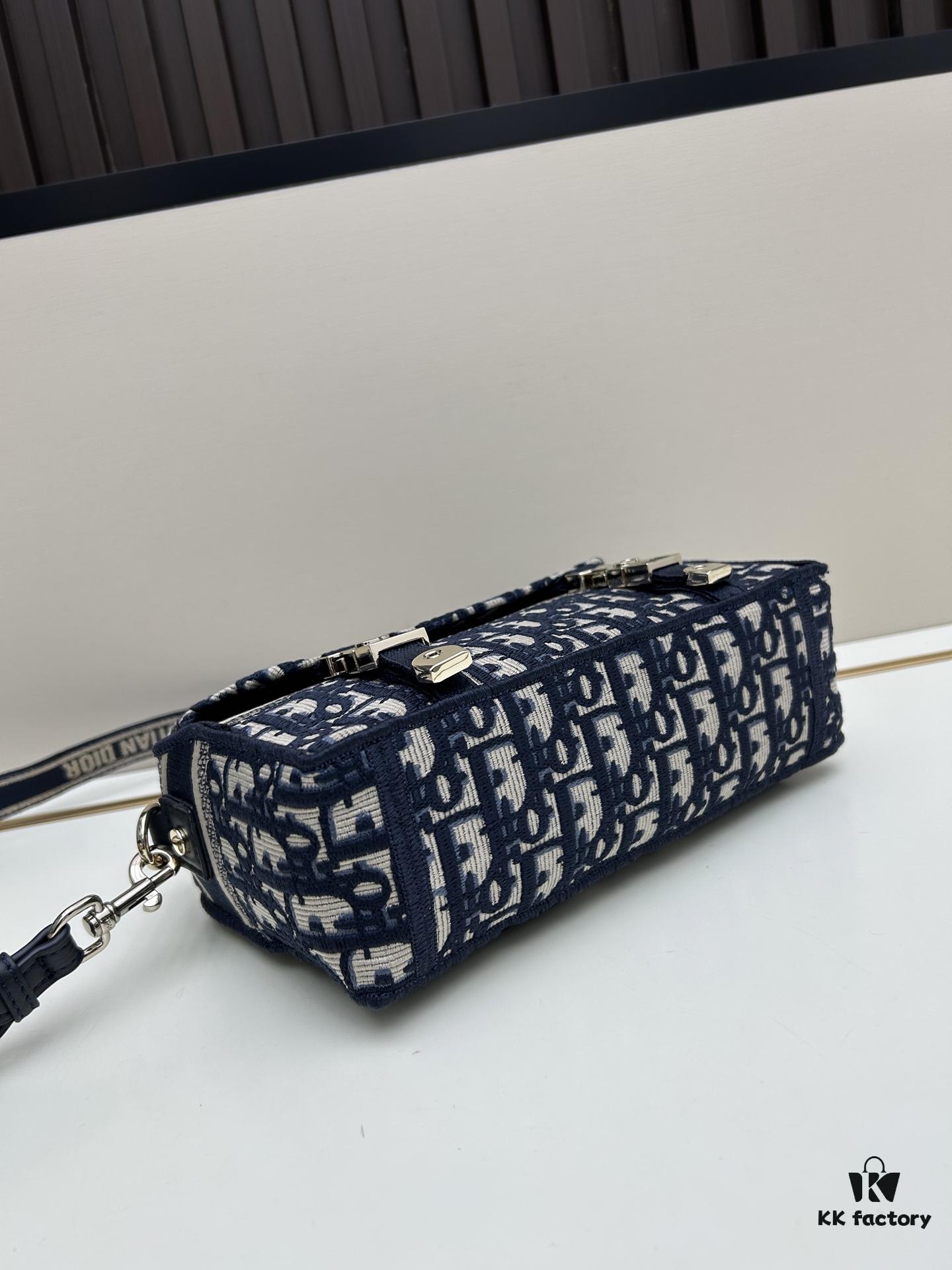 693093146e68136f4d9a9dcb Small DIOR New Messenger Bag with Box 🆕❤️ - Blue Oblique Print, CD Buckle, Adjustable Shoulder Strap