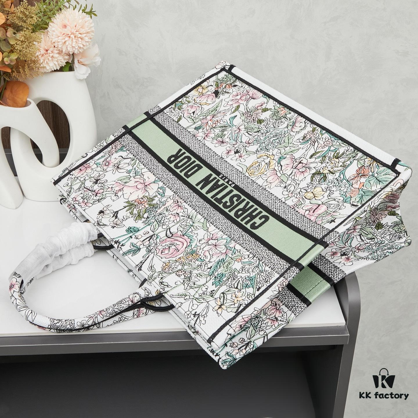 Embroidered Large [Di0r Book Tote]
