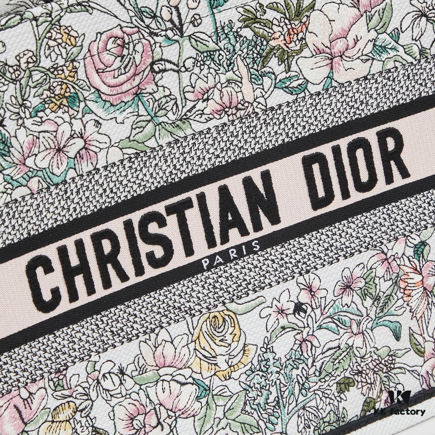 Original Order Embroidered Medium [Di0r Book Tote]
