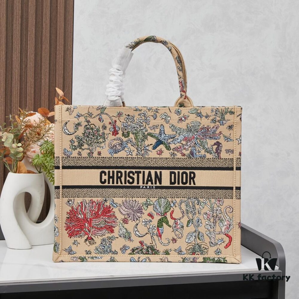 Embroidered Large Size [Di0r Book Tote]