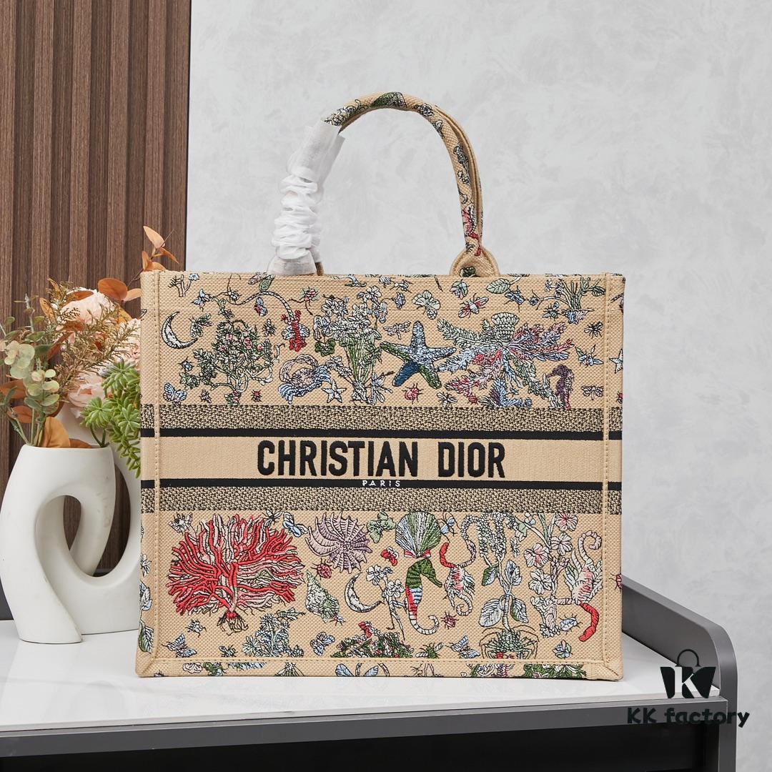 Embroidered Large Size [Di0r Book Tote]