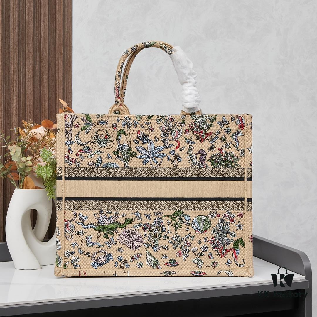 Embroidered Large Size [Di0r Book Tote]