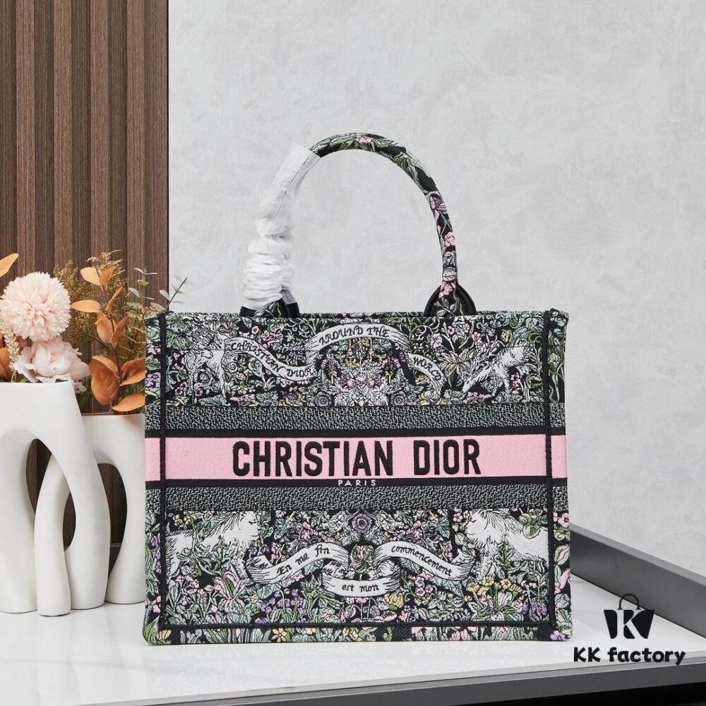 Original Order Embroidered Medium [Di0r Book Tote]