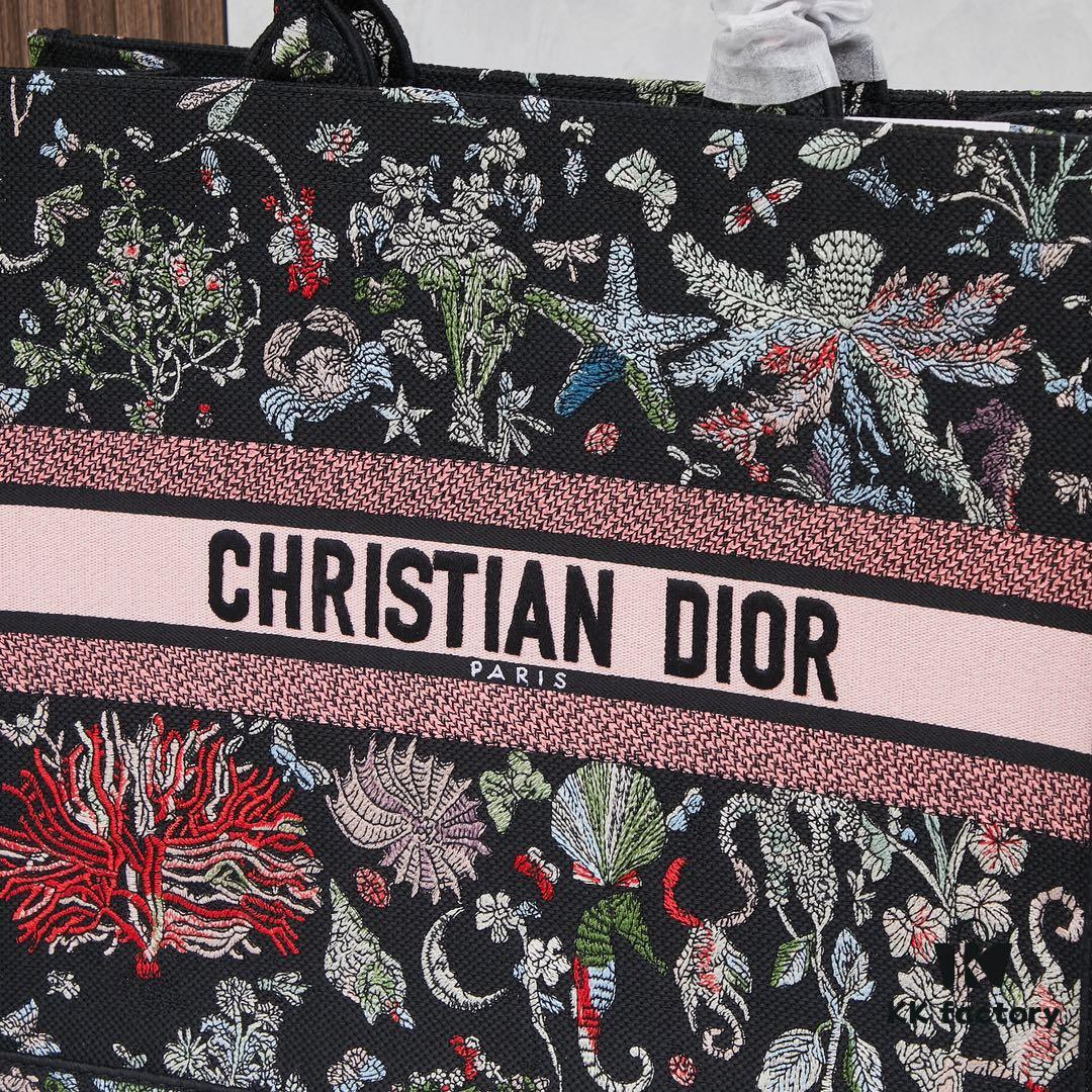 Embroidered Large Size [Di0r Book Tote]