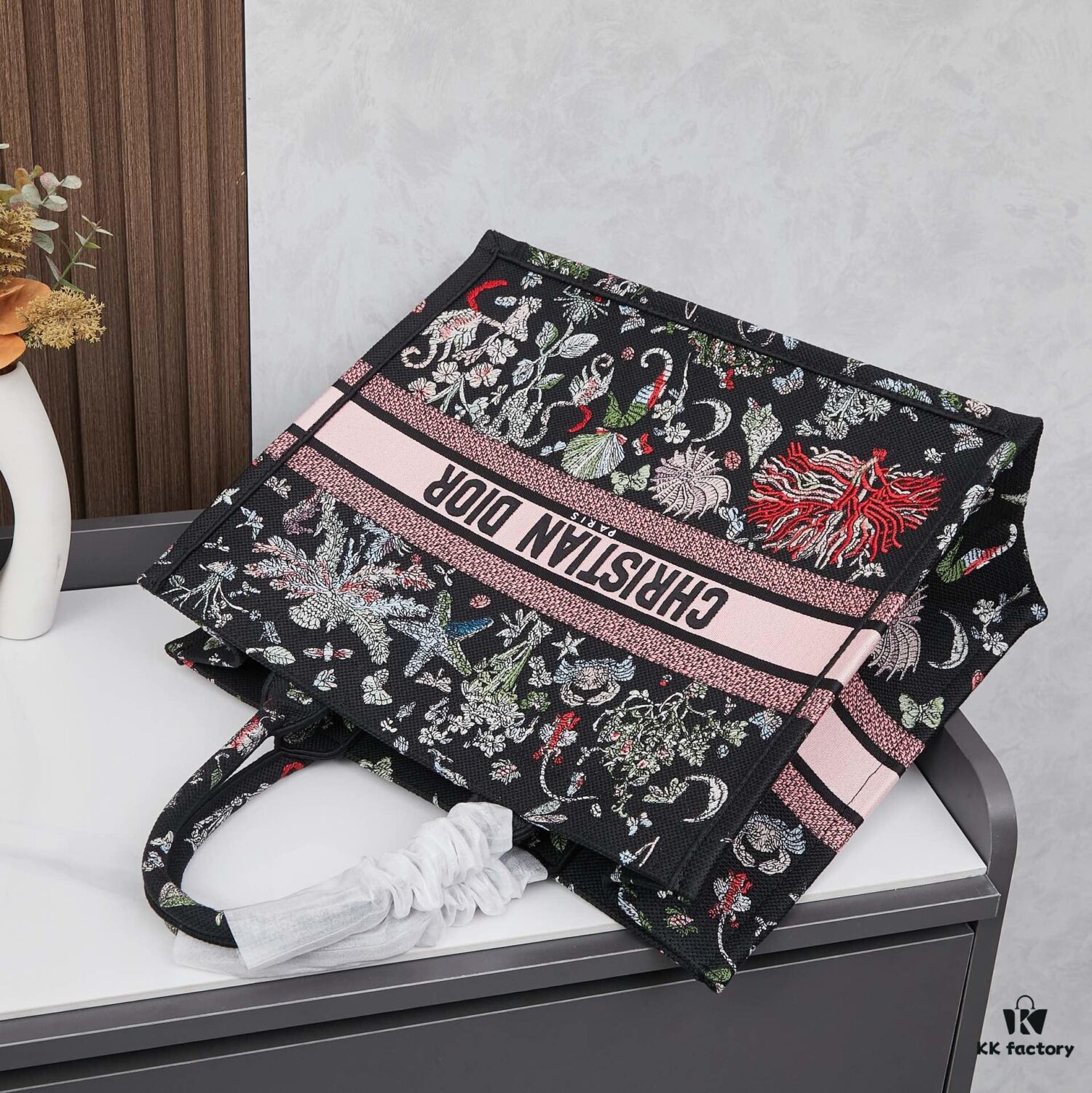 Embroidered Large Size [Di0r Book Tote]
