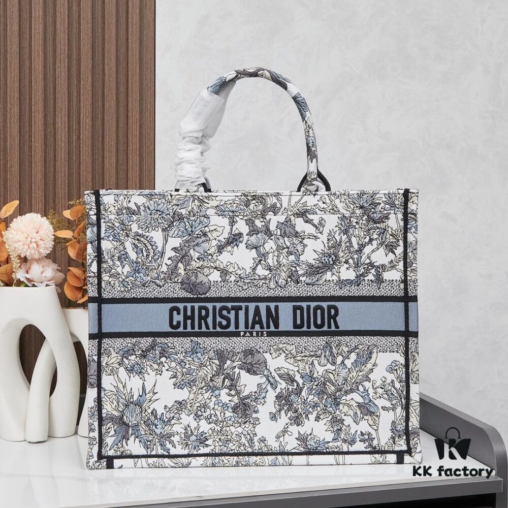 Embroidered Large Size [Di0r Book Tote]