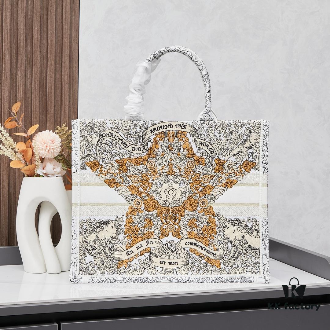 693093f06e68136f4d9a9f55 Embroidered Large Di0r Book Tote (Original Order)