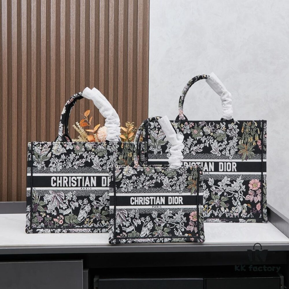 Embroidered Large Size [Di0r Book Tote]