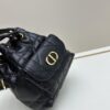 693094396e68136f4d9a9fe6 Dior Caro Mini Bucket Bag in Black Lambskin from the 2025 Fall Collection