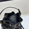 693094466e68136f4d9aa000 Dior Caro Mini Bucket Bag in Black Lambskin from the 2025 Fall Collection
