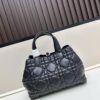 Dior Toujours Medium Bag in Black Calfskin with Cannage Stitching