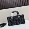 693094706e68136f4d9aa047 Dior Lady Bag in Black Tweed with Box