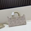 693094756e68136f4d9aa04e Dior Lady Bag in Black Houndstooth Canvas with Leather Trim