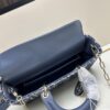 Dior Lady Bag in Black Herringbone Fabric with Box