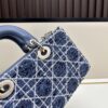Dior Lady Bag in Black Herringbone Fabric with Box