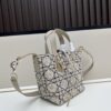 6930948c6e68136f4d9aa079 Dior Toujours Vertical Top Handle Bag in Blush Beige Calfskin with Cannage Stitching