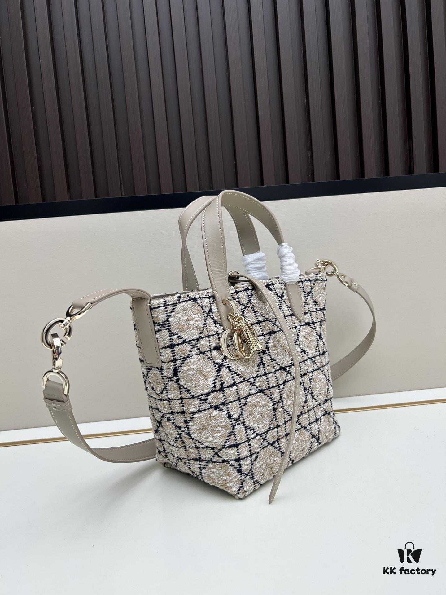 6930948c6e68136f4d9aa079 Dior Toujours Vertical Top Handle Bag in Blush Beige Calfskin with Cannage Stitching