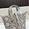 6930948e6e68136f4d9aa07c Dior Toujours Vertical Top Handle Bag in Blush Beige Calfskin with Cannage Stitching