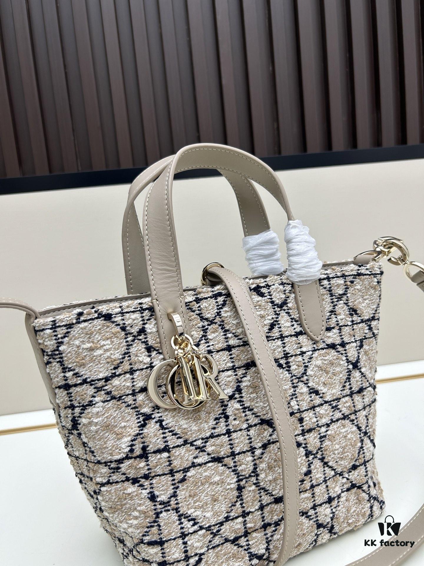 6930948e6e68136f4d9aa07c Dior Toujours Vertical Top Handle Bag in Blush Beige Calfskin with Cannage Stitching