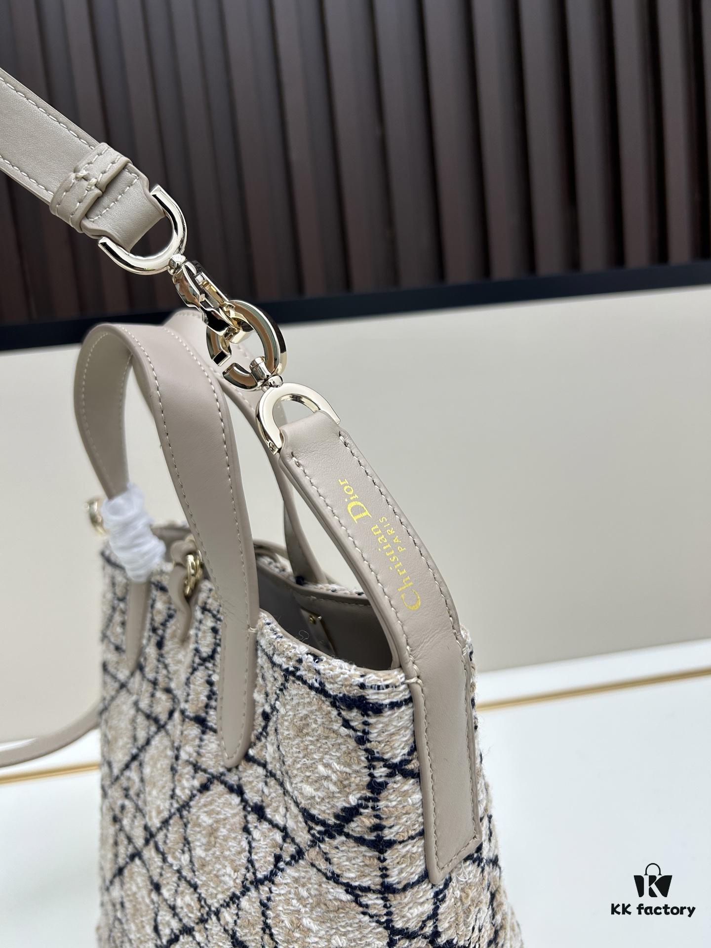 6930948f6e68136f4d9aa07f Dior Toujours Vertical Top Handle Bag in Blush Beige Calfskin with Cannage Stitching