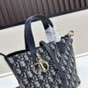 693094966e68136f4d9aa08a Dior Toujours Vertical Handbag in Blush Beige Calfskin with Cannage Stitching
