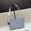 693094a56e68136f4d9aa0a4 Diorstar Hobo Chain Bag in Blue Denim Dior Oblique Jacquard