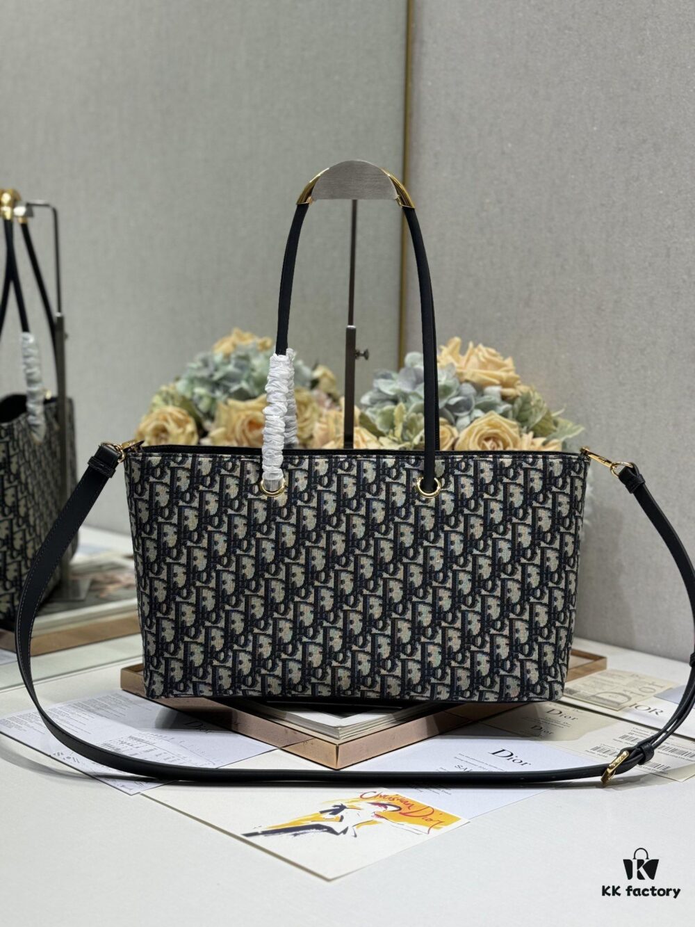 693094b26e68136f4d9aa0bc Top-Grade Authentic Dior Stills Handbag (Blue Cloth)