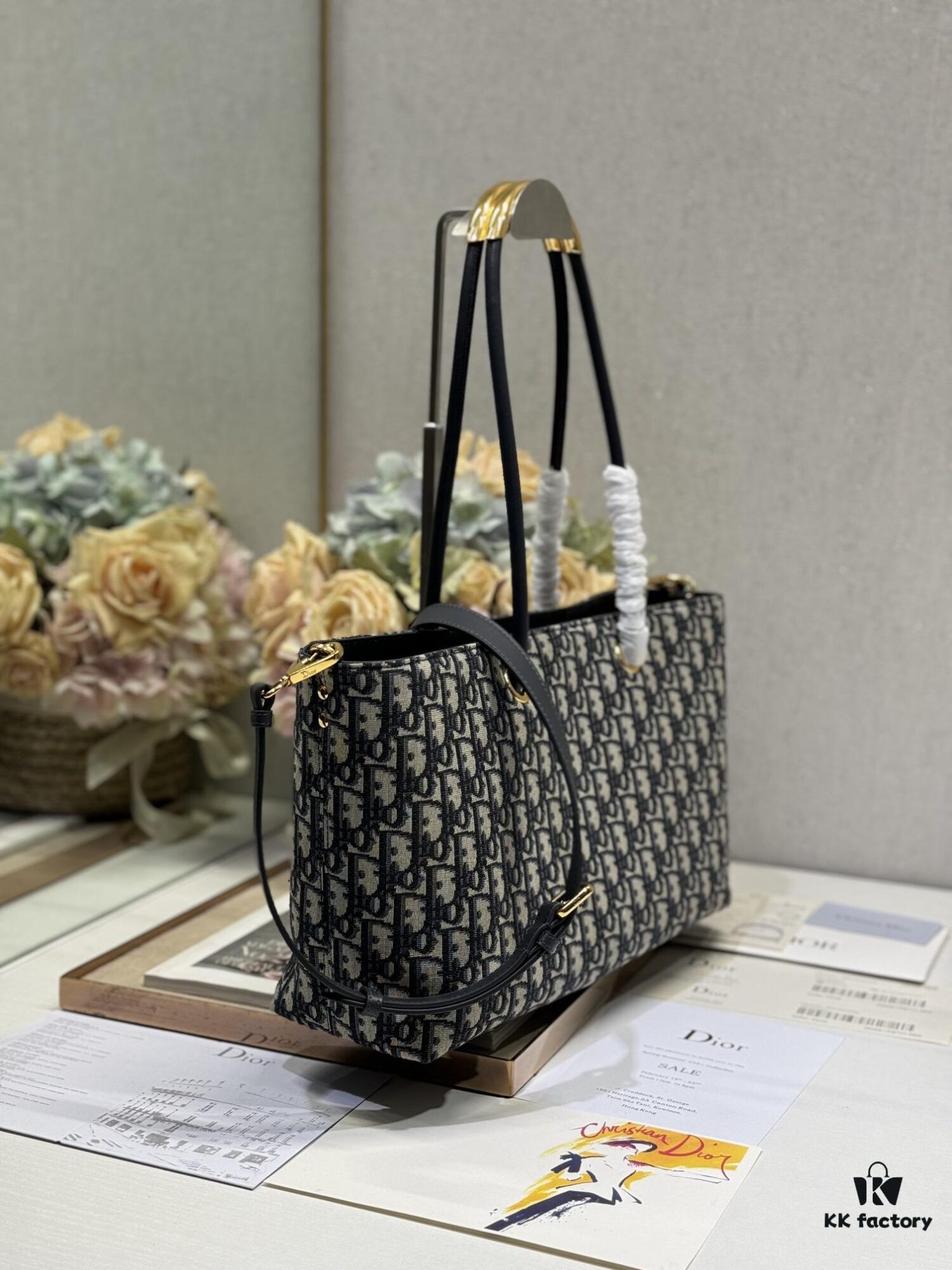 693094b26e68136f4d9aa0bf Top-Grade Authentic Dior Stills Handbag (Blue Cloth)