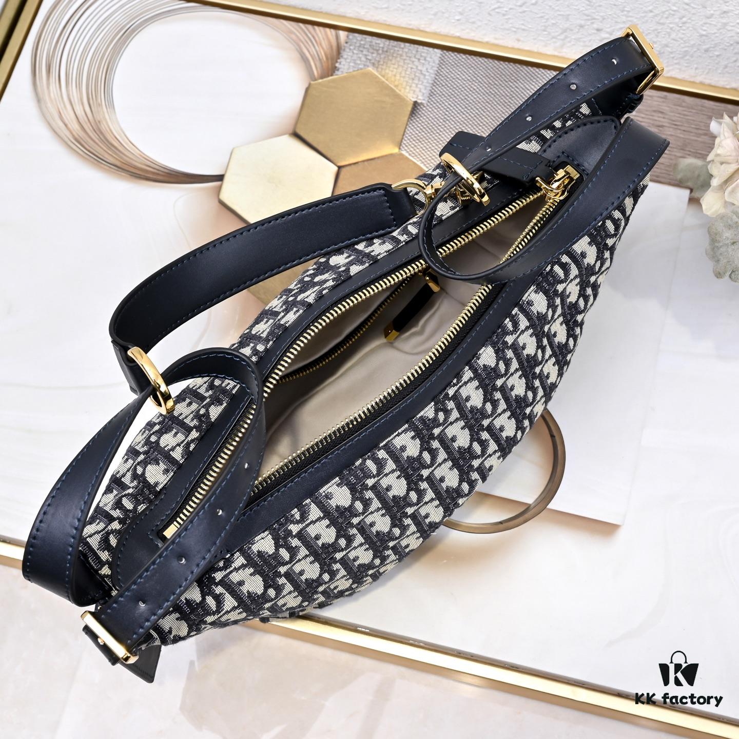 693094ec6e68136f4d9aa134 Small Size Upgraded Version D-Journey Handbag in Blue Oblique Print