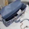 693094f66e68136f4d9aa147 Dior Lady Bag in Black Houndstooth Canvas with Leather Trim