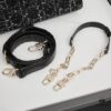 693094fa6e68136f4d9aa14d Lady Dior Tweed Black Leather Bag with Box