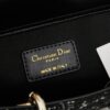 693094fb6e68136f4d9aa150 Lady Dior Tweed Black Leather Bag with Box