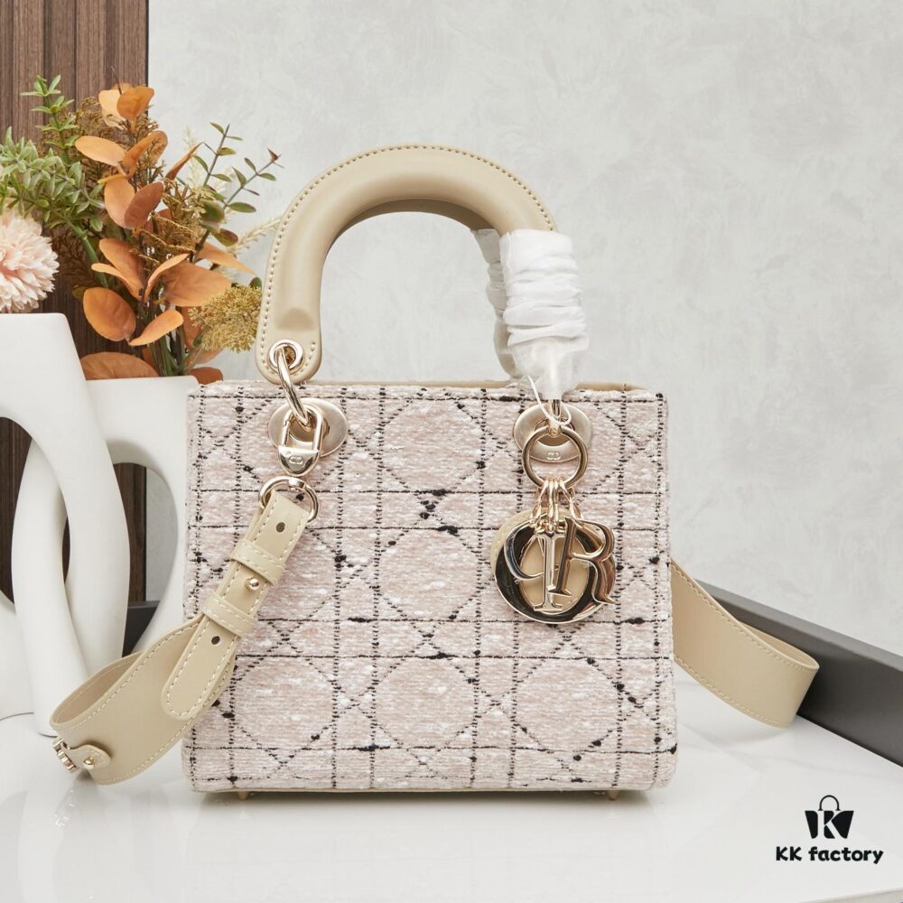 693095006e68136f4d9aa15b Dior New Launch Tweed Bag with Box Packaging
