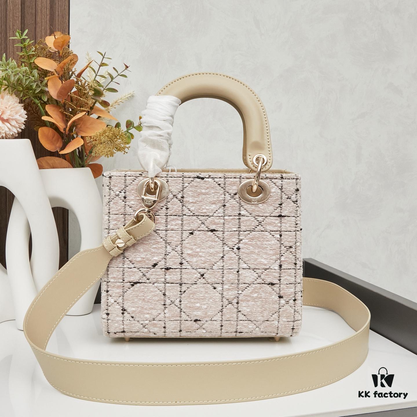 693095016e68136f4d9aa15d Dior New Launch Tweed Bag with Box Packaging