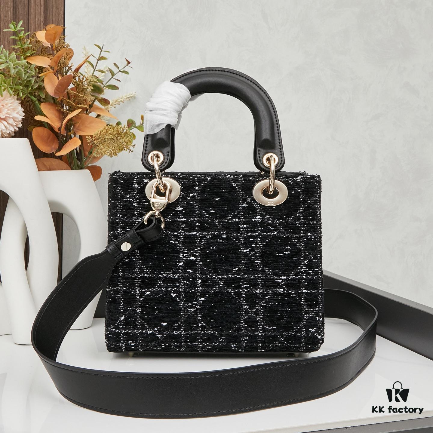 693095066e68136f4d9aa167 Dior New Launch Tweed Bag with Box Packaging