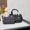693095236e68136f4d9aa1a1 Dior Toujours Small Bag in Black Calfskin with Cannage Stitching