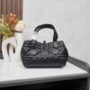 693095246e68136f4d9aa1a2 Dior Toujours Small Bag in Black Calfskin with Cannage Stitching