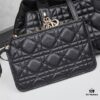 693095276e68136f4d9aa1a5 Dior Toujours Small Bag in Black Calfskin with Cannage Stitching