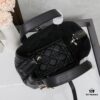 693095276e68136f4d9aa1a8 Dior Toujours Small Bag in Black Calfskin with Cannage Stitching